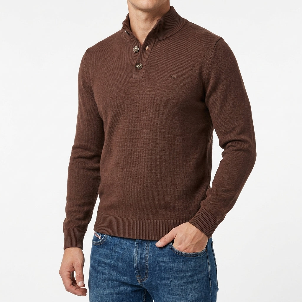 Jersey Hombre Cuello Alto Botones
