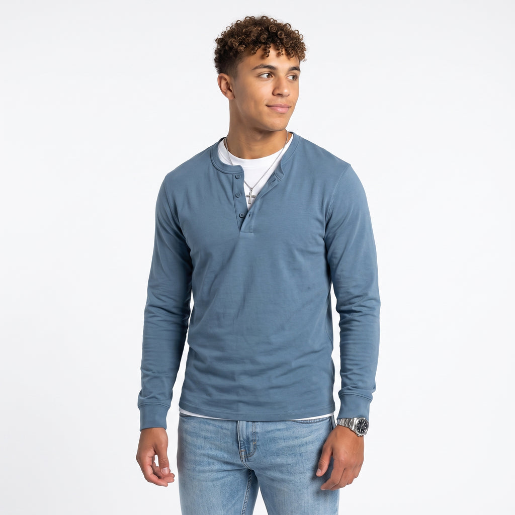 Camiseta Manga Larga Cuello Henley