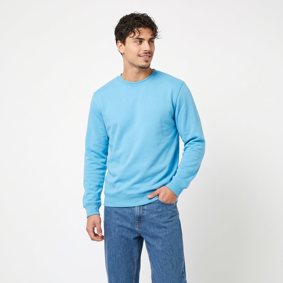 Sudadera Algodón Cuello Redondo Hombre