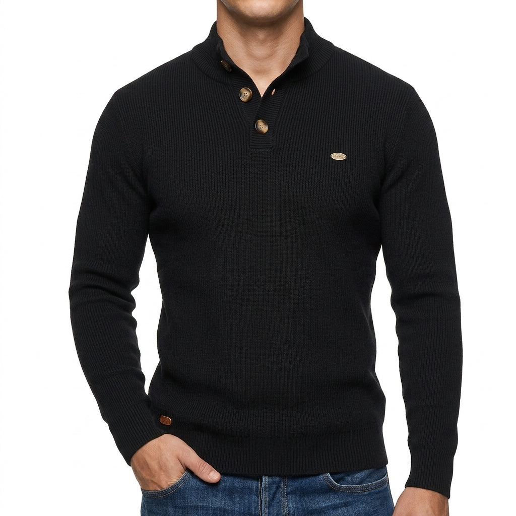 Jersey Hombre Cuello Alto Botones