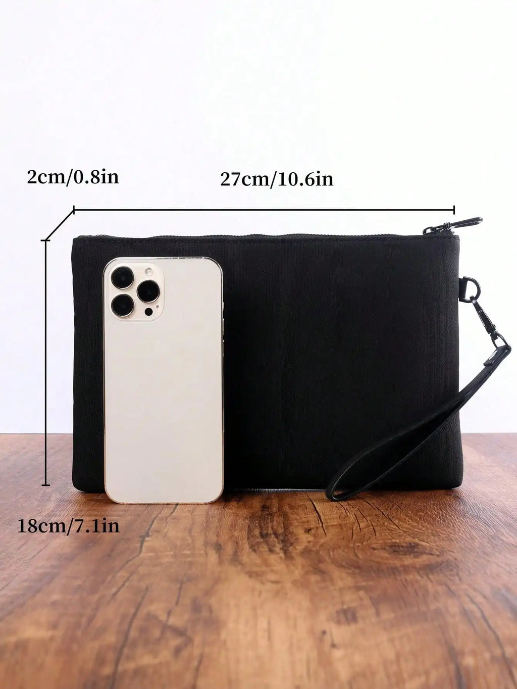 "Slim" – Bolso de Mano Ultrafino Hombre, Cuero Sintético