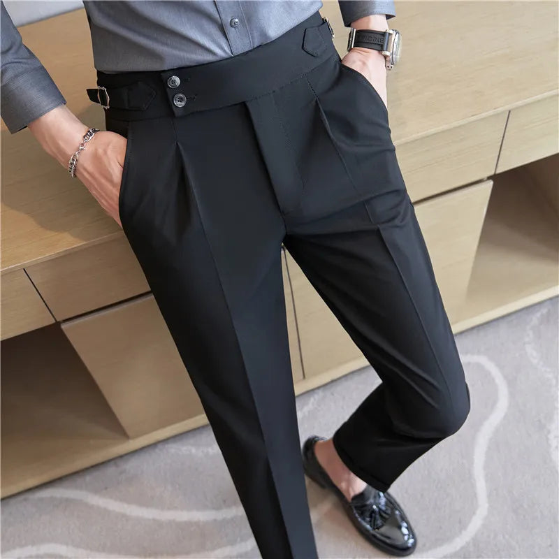 Pantalón Mónaco de Vestir - Slim Fit Cintura Alta Hombre