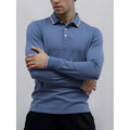 Polo "Henley Prestige" – Cuello Henley Manga Larga, Algodón Premium
