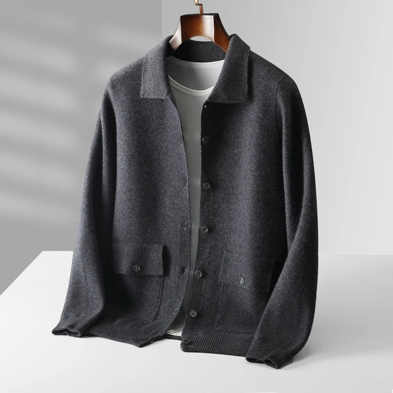 Cárdigan "Merino Prestige" – Lana 100%, Botonadura Grueso