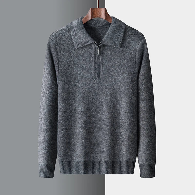 Jersey "Cashmere Alp" – Cuello Alto Cremallera, Lana de Alpaca