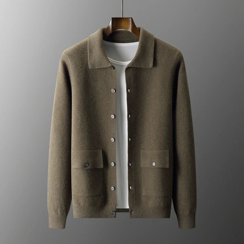 Cárdigan "Merino Prestige" – Lana 100%, Botonadura Grueso