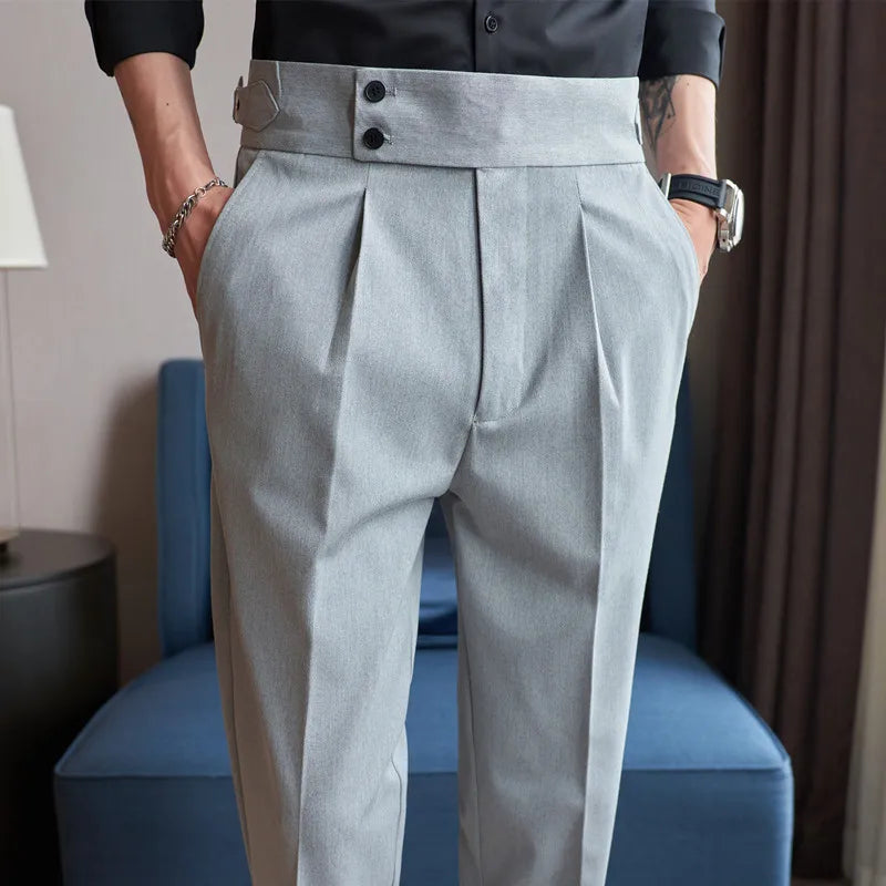 Pantalón Mónaco de Vestir - Slim Fit Cintura Alta Hombre