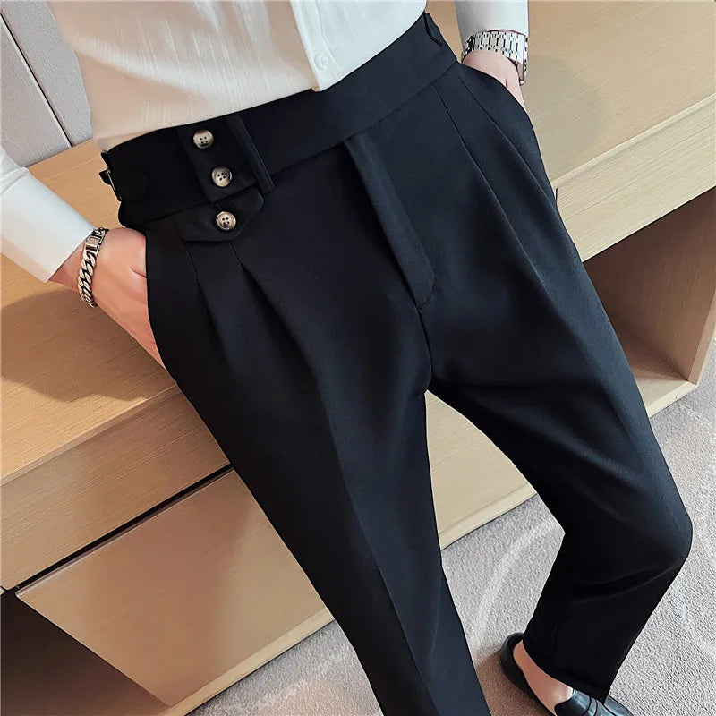 Pantalón Mónaco de Vestir - Slim Fit Cintura Alta Hombre