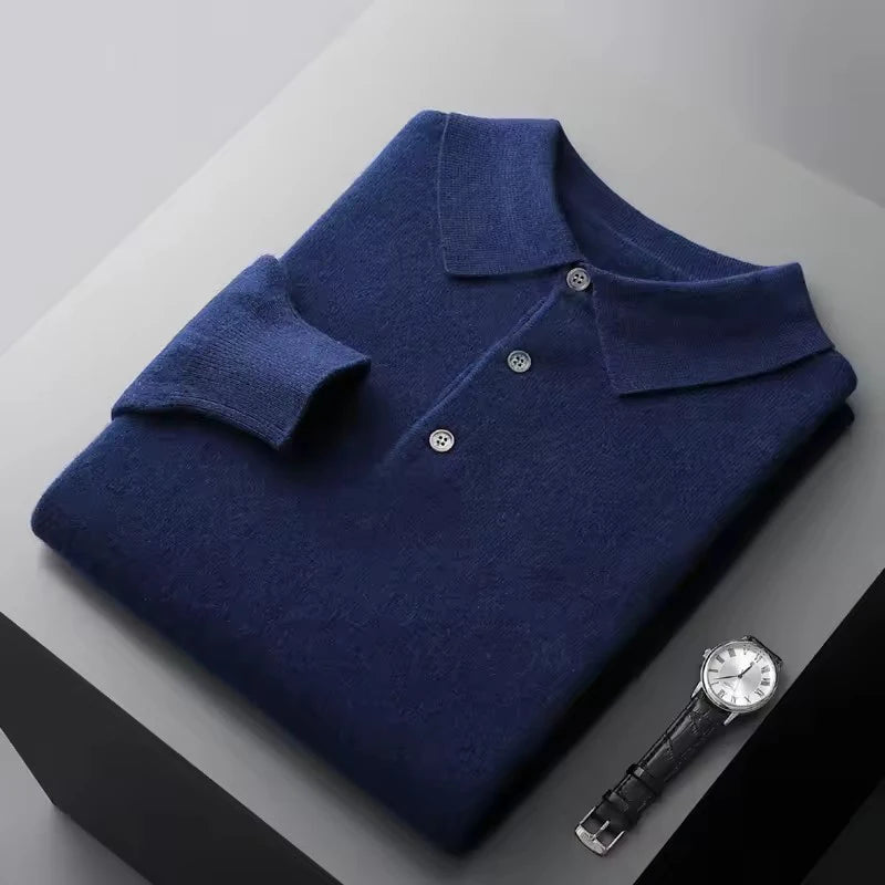 Jersey Marbella Cachemira Cuello Polo Hombre