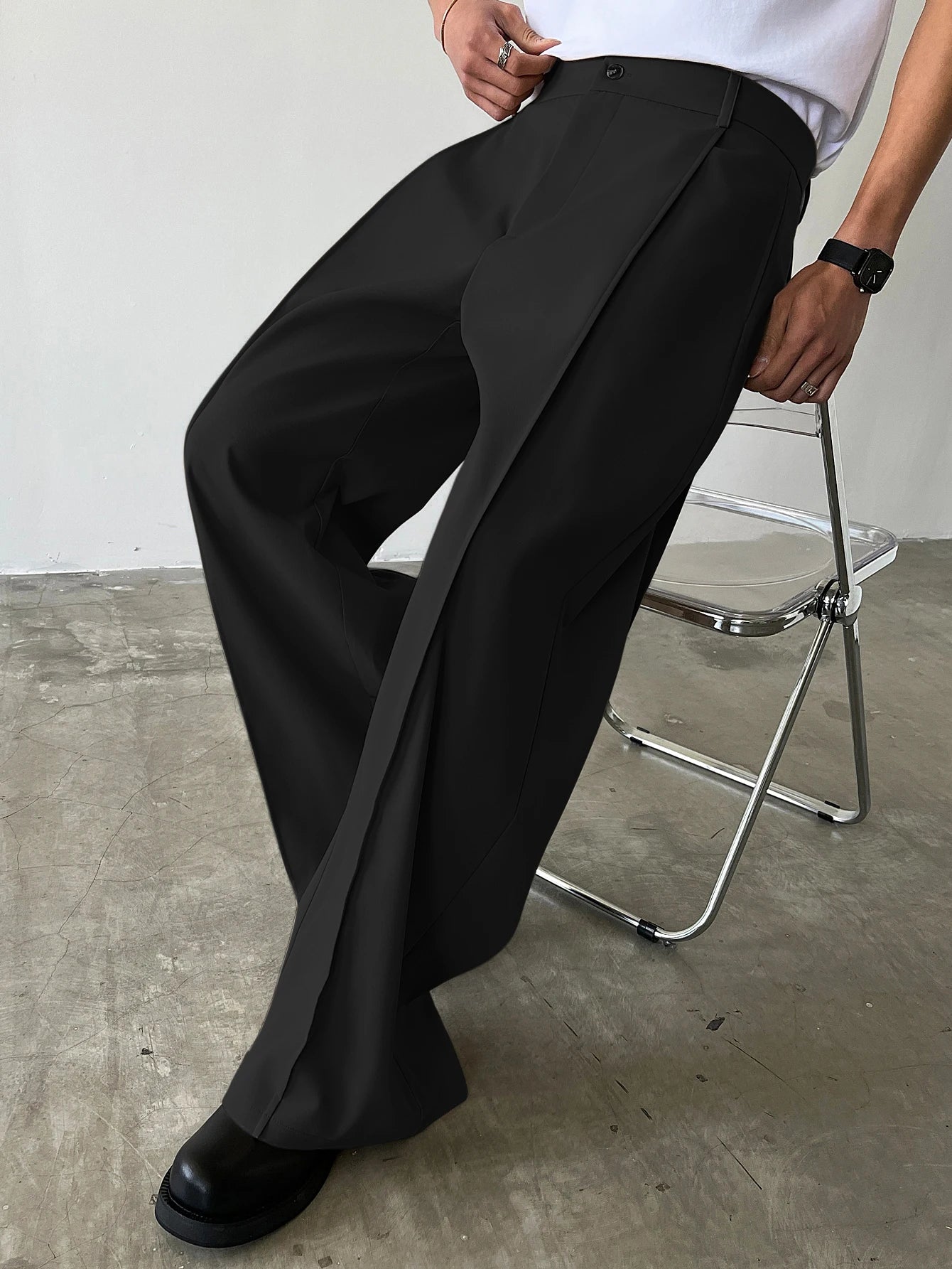 Pantalón Clux - Traje Cintura Alta Pierna Ancha