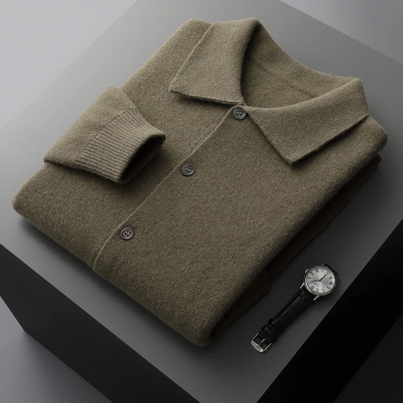 Cárdigan "Merino Prestige" – Lana 100%, Botonadura Grueso