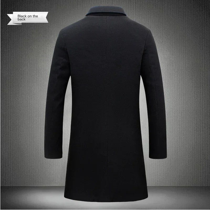 Abrigo "Bespoke" – Lana Mezcla Largo, Corte Business Casual