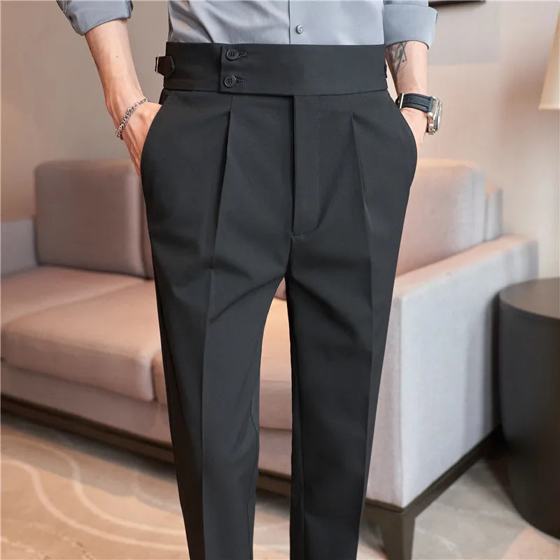 Pantalón Mónaco de Vestir - Slim Fit Cintura Alta Hombre