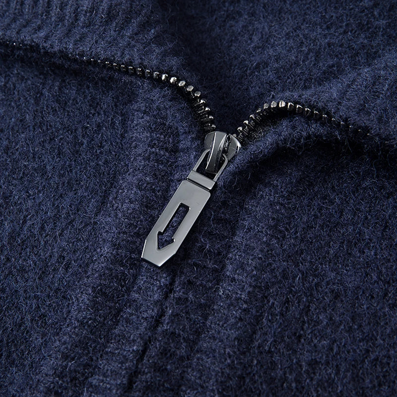 Jersey "Cashmere Alp" – Cuello Alto Cremallera, Lana de Alpaca