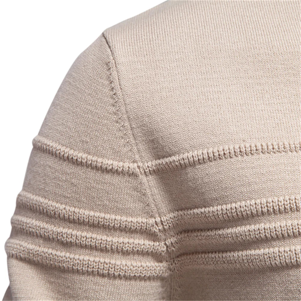 Jersey "Nordic" – Punto Algodón a Rayas, Cuello Redondo