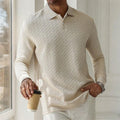 Polo de Manga larga - Estructure con texturizado elegante.