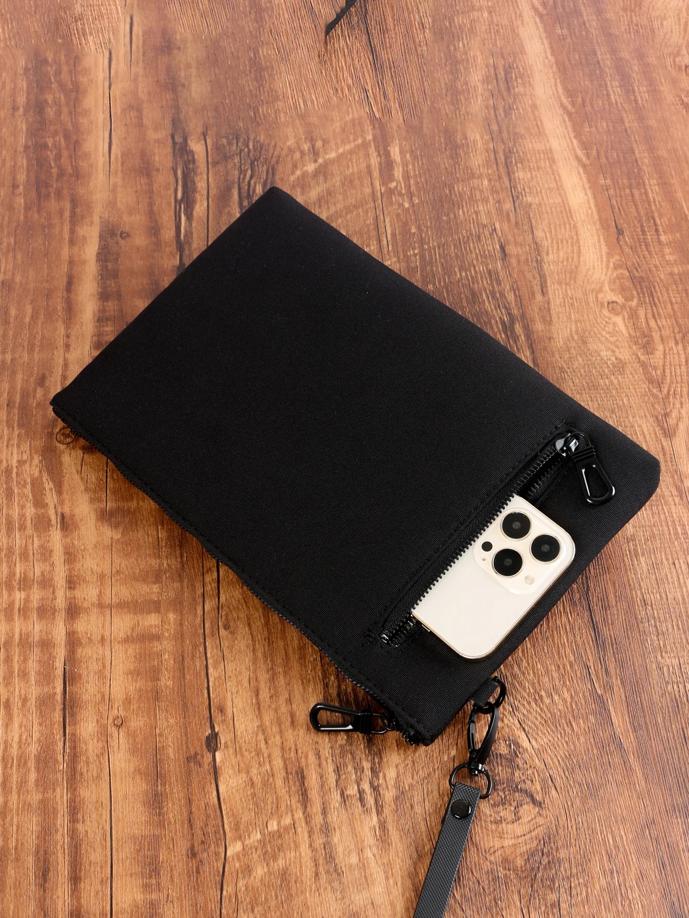 "Slim" – Bolso de Mano Ultrafino Hombre, Cuero Sintético