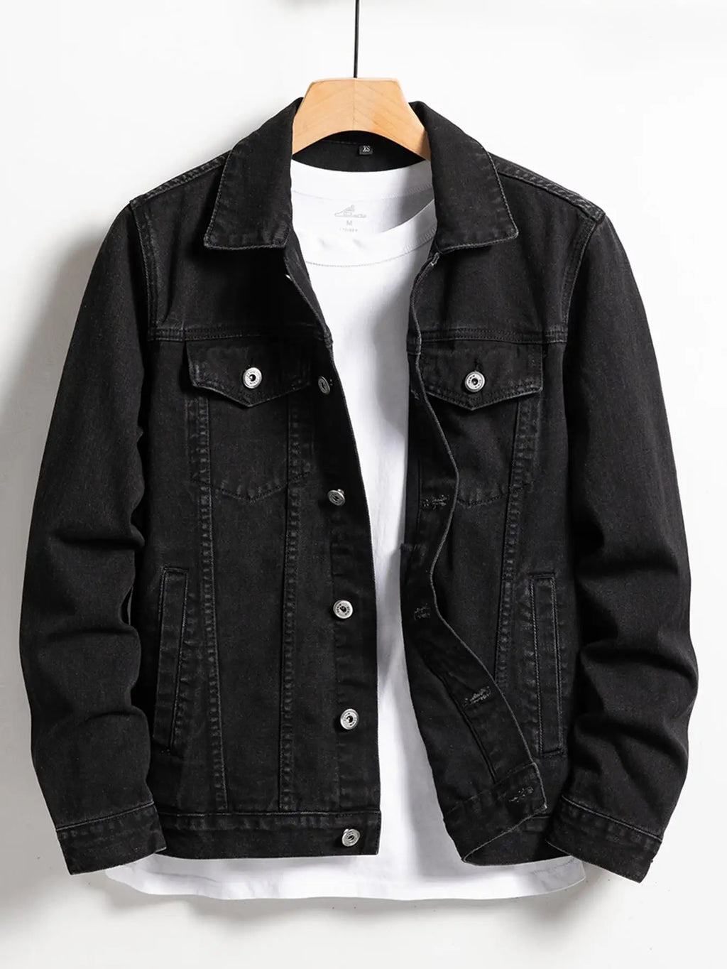 Chaqueta Vaquera "Denim City" – Mezclilla Negra Hombre