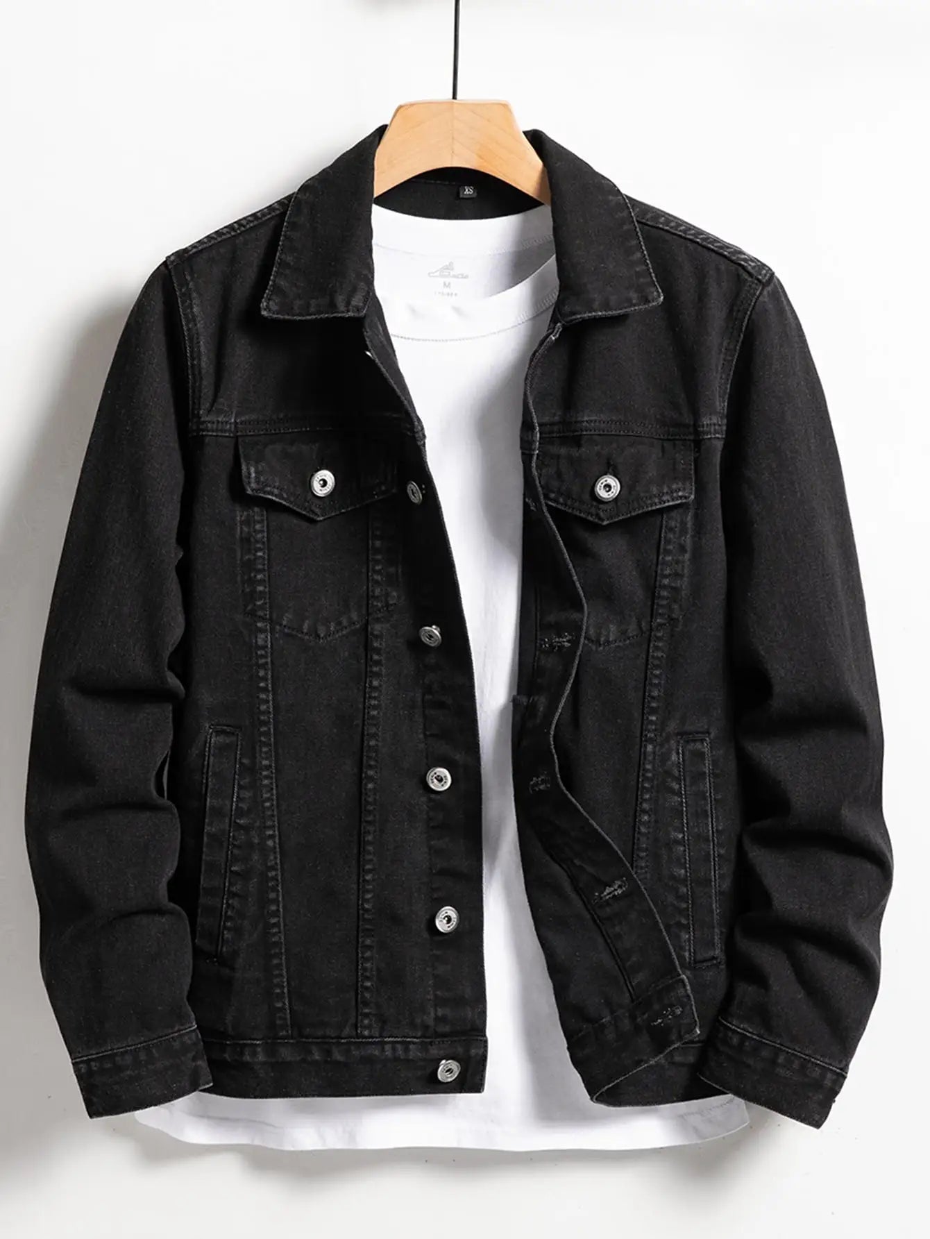 Chaqueta Vaquera "Denim City" – Mezclilla Negra Hombre