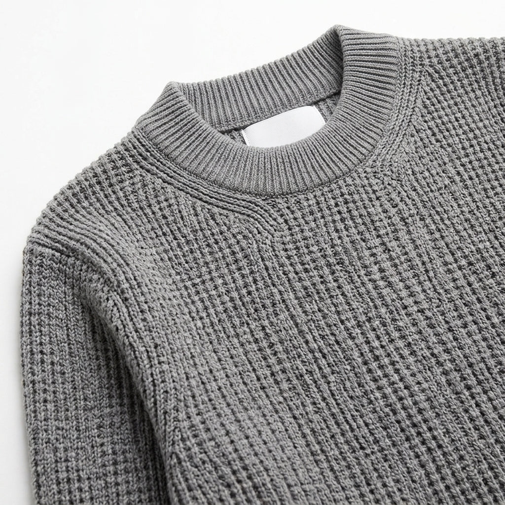 Jersey de Punto 100% Algodón Hombre Cuello Redondo Casual