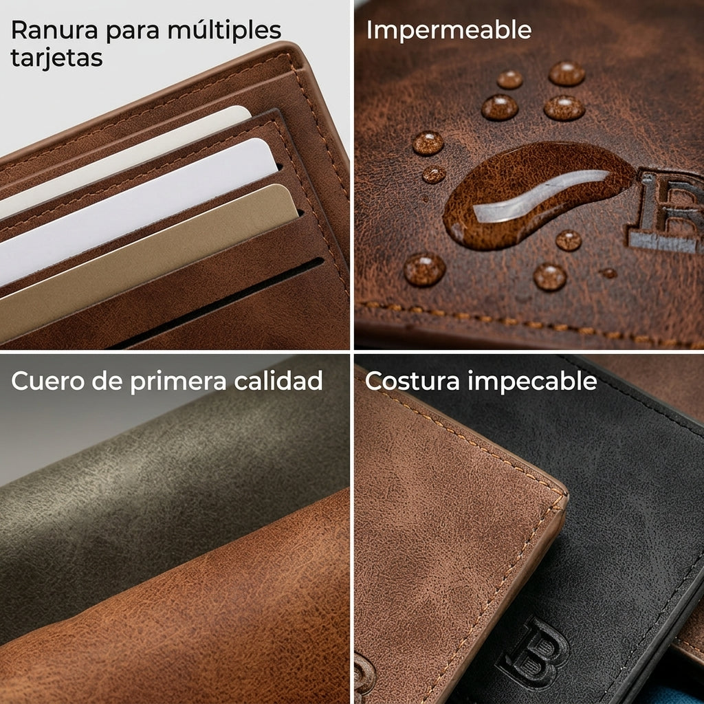 Cartera elegante y casual de Cuero