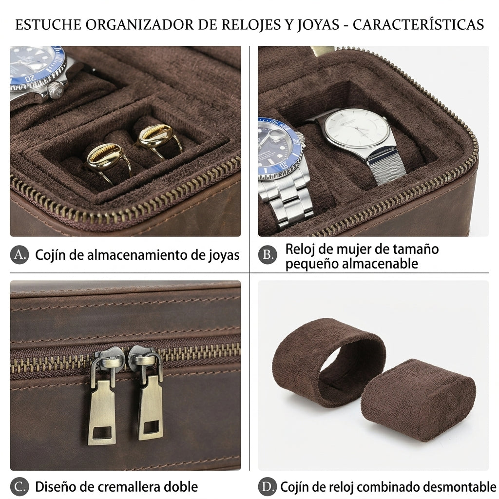 Estuche Fenwick para Relojes y Joyas de Cuero