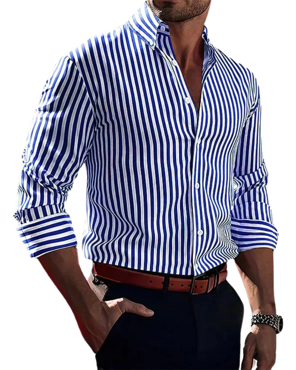 Camisa Signature Rayada – Lujo Discreto