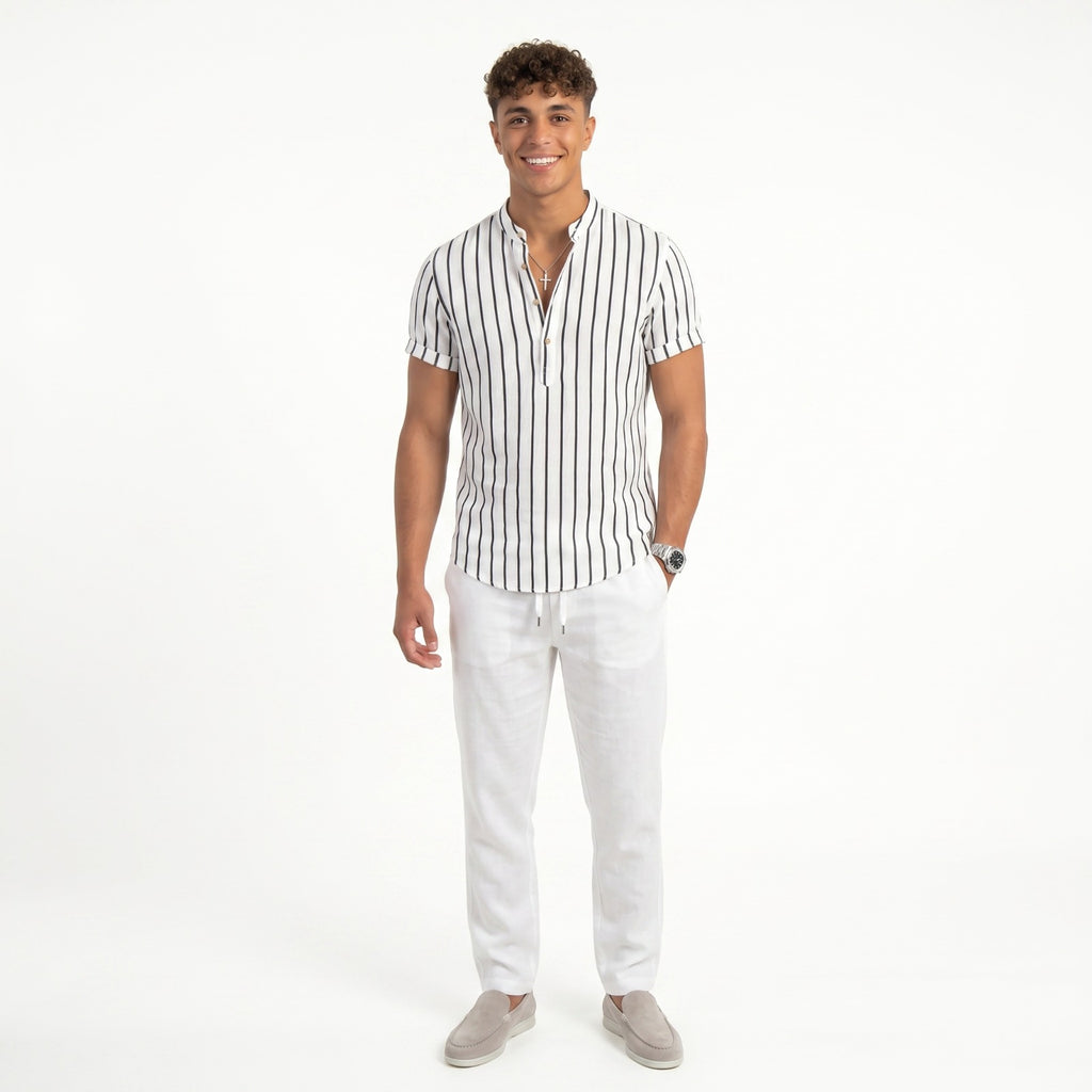 Conjunto Camisa Rayada y Lino - Sprezzatura