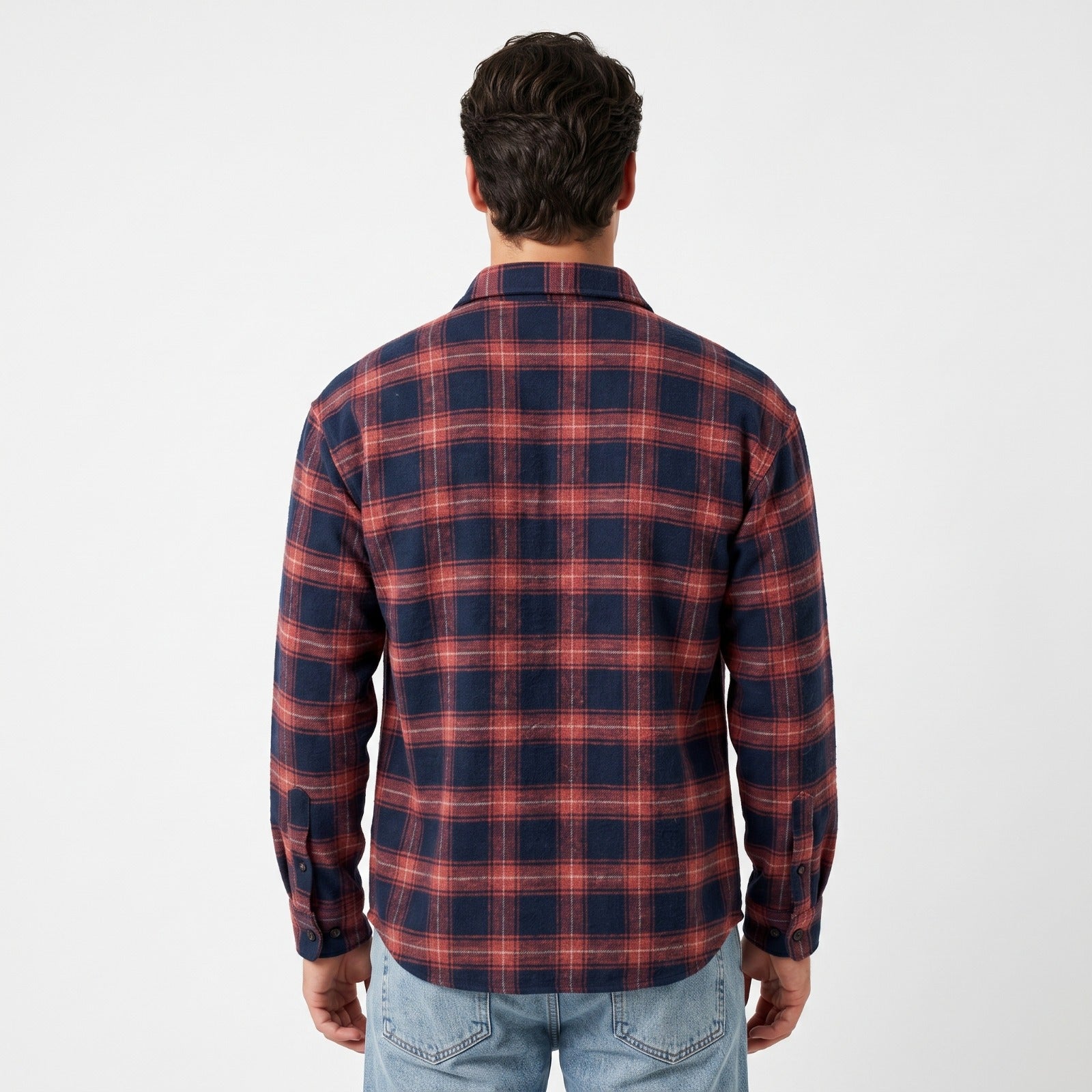 Camisa a Cuadros estilo Retro Algodón - Para Hombre