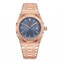 Reloj Acero Bisel Octogonal Resistente Agua Hombre