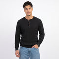 Men's Crew-Neck Henley Sweater