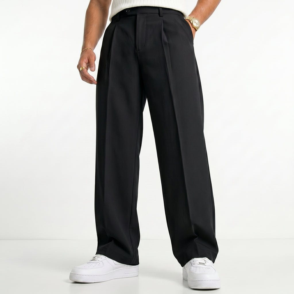 Pantalón ancho con caída ligera – estilo holgado