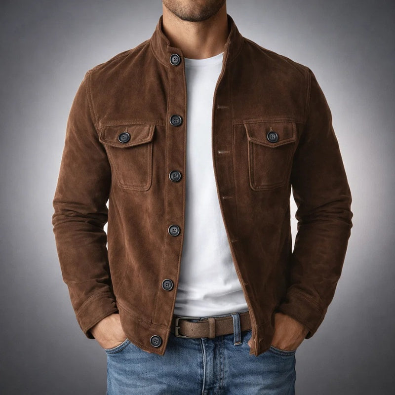 Lyam | Men's Suede Bomber Jacket