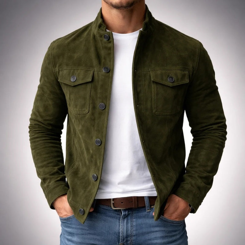 Lyam | Men's Suede Bomber Jacket