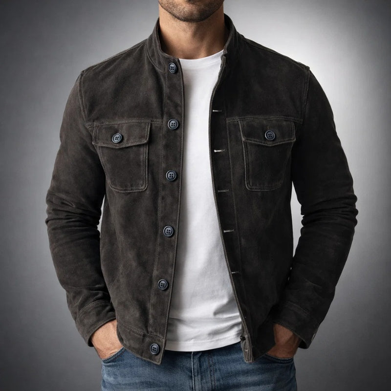 Lyam | Men's Suede Bomber Jacket