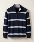 Mayfair Striped Quarter Zip Sweater