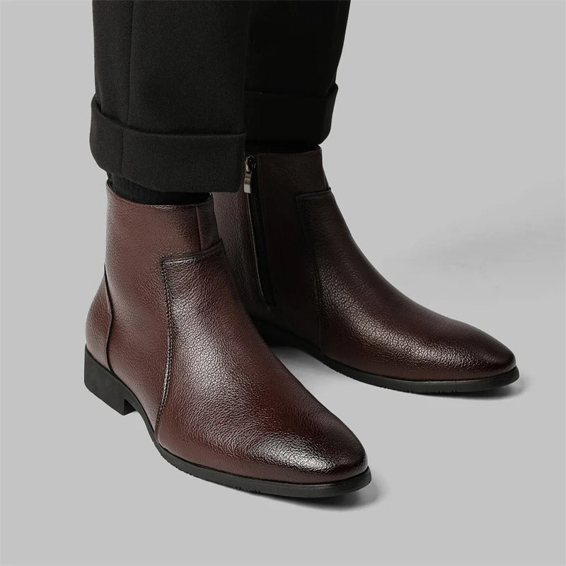 Arthur | Zip Genuine Leather Boots