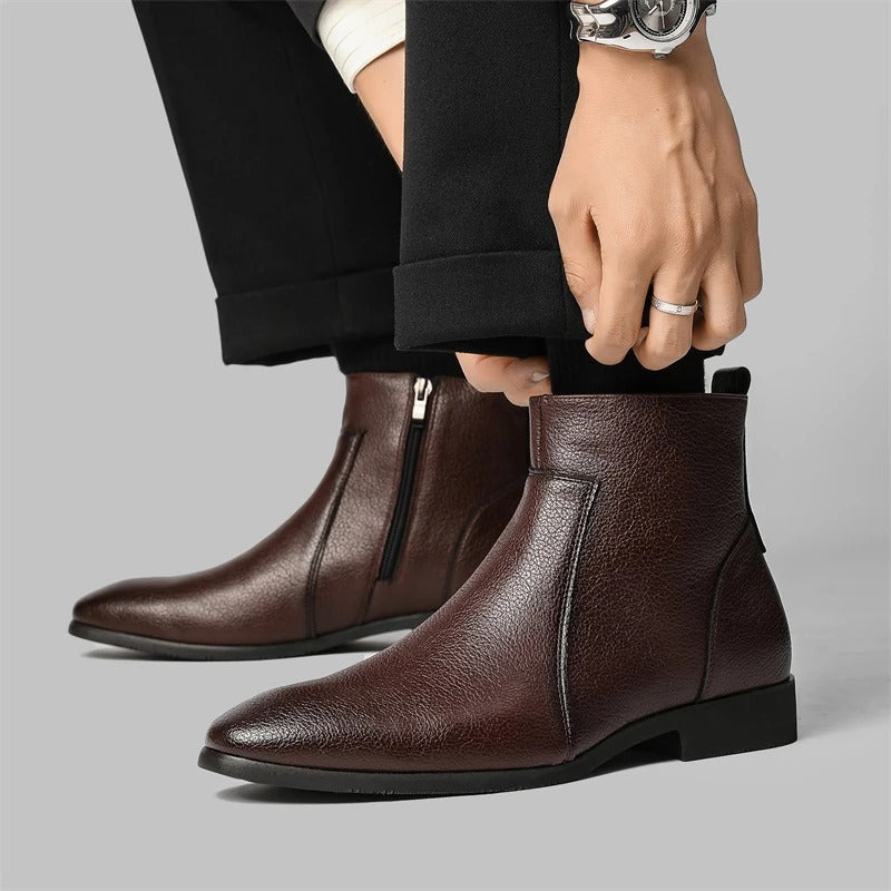 Arthur | Zip Genuine Leather Boots