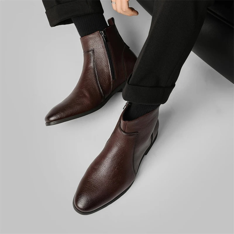 Arthur | Zip Genuine Leather Boots