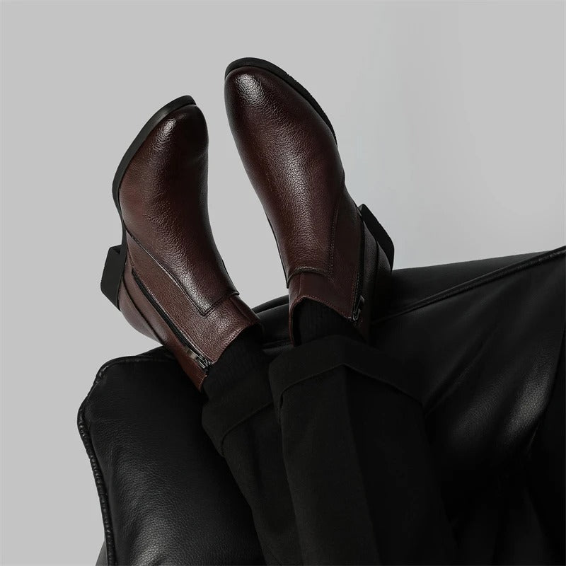 Arthur | Zip Genuine Leather Boots