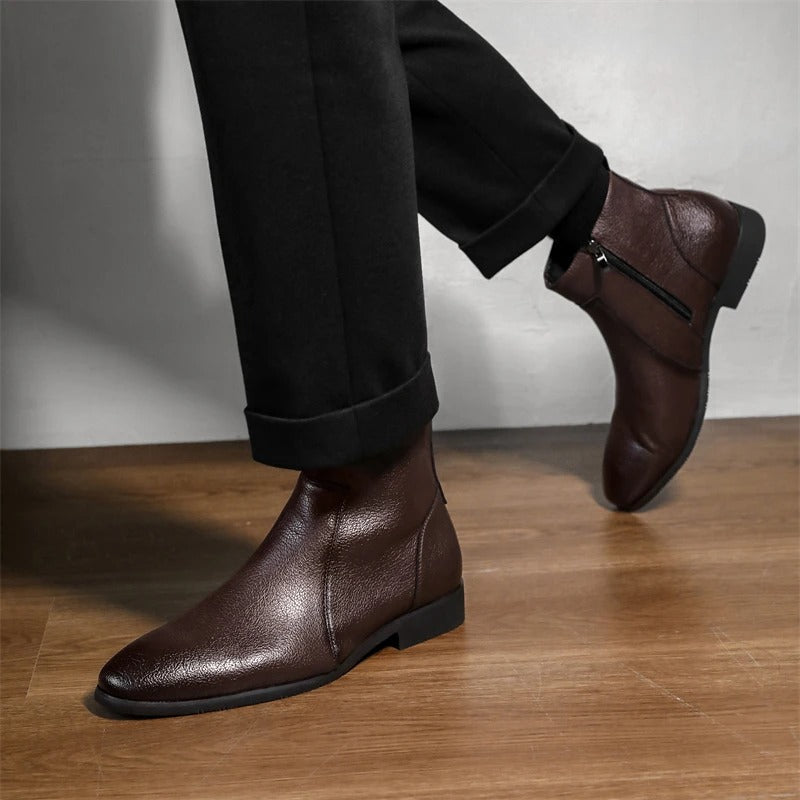Arthur | Zip Genuine Leather Boots
