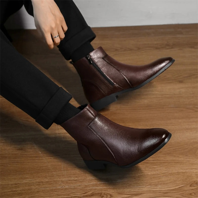 Arthur | Zip Genuine Leather Boots