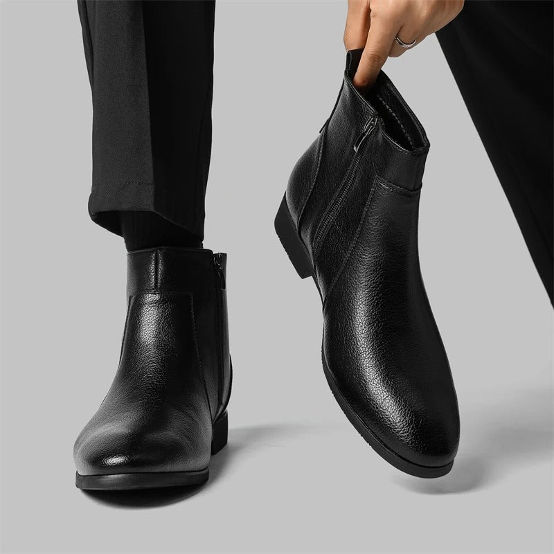 Arthur | Zip Genuine Leather Boots