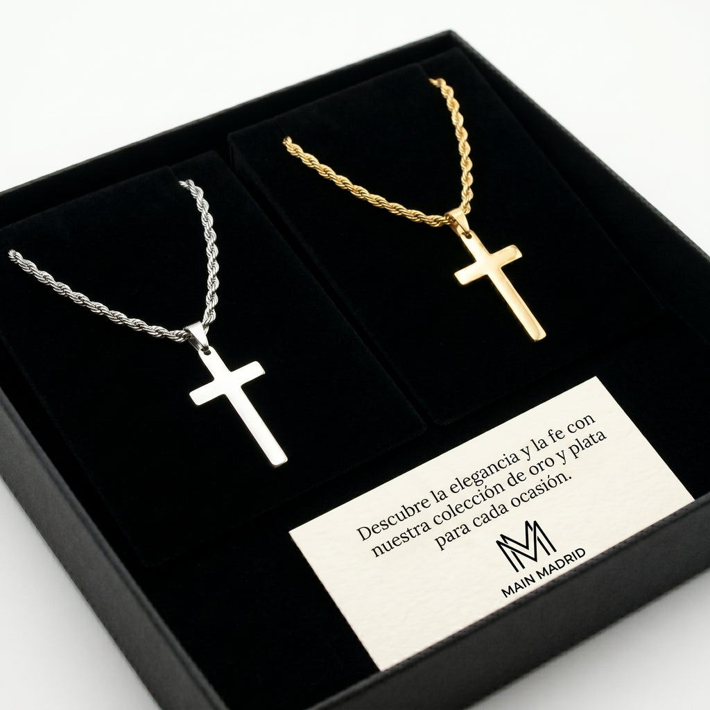 Collar Titanium Cross: Estructura en Acero Premium