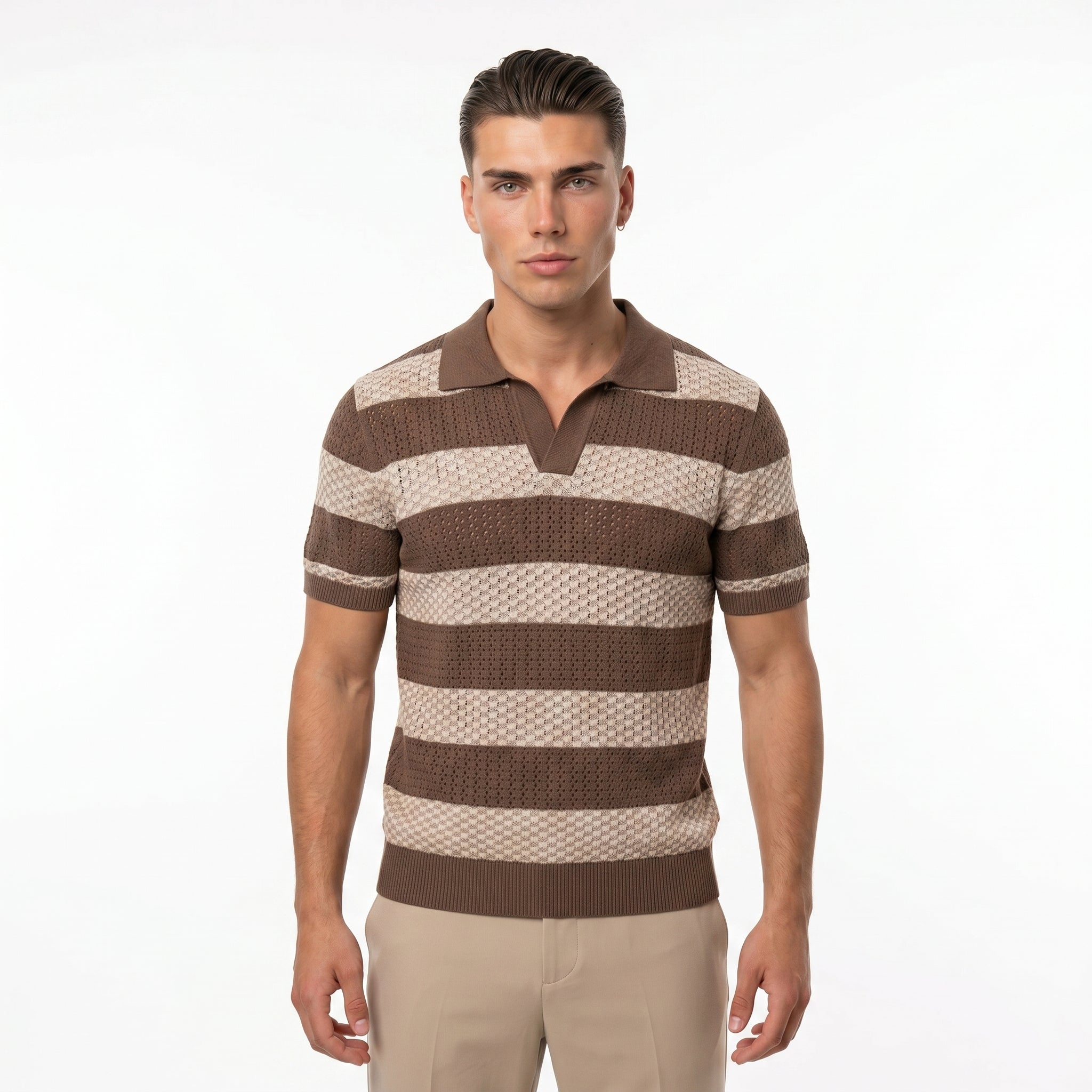 Polo Saint-Tropez Rayado – Punto Premium Atemporal