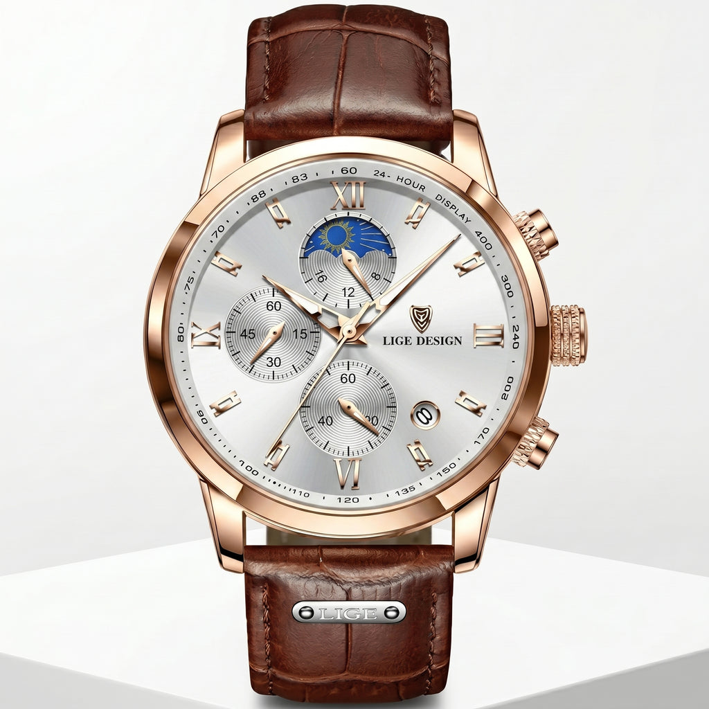 Reloj Quartz Elite – Multifunción y Estilo Premium