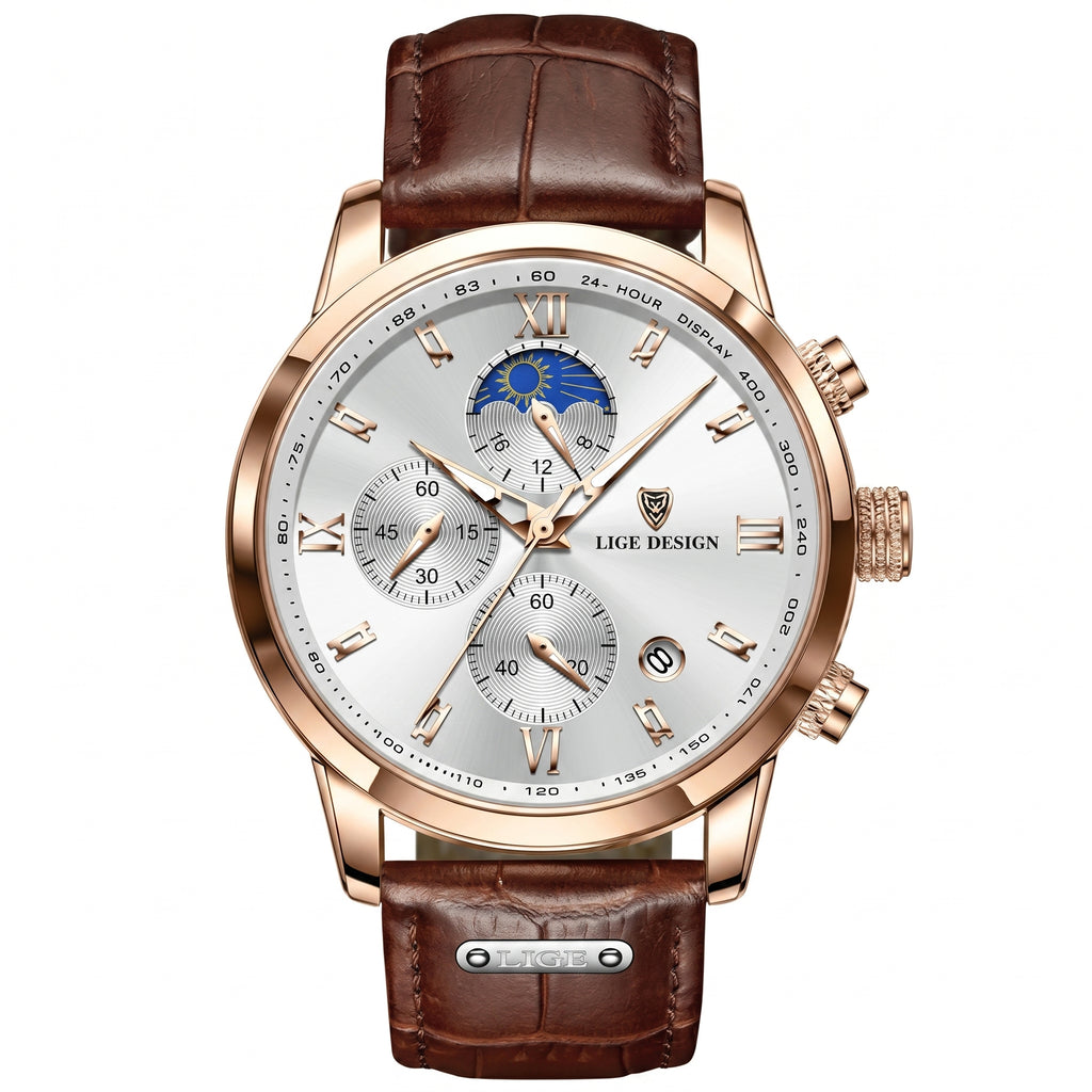Reloj Quartz Elite – Multifunción y Estilo Premium