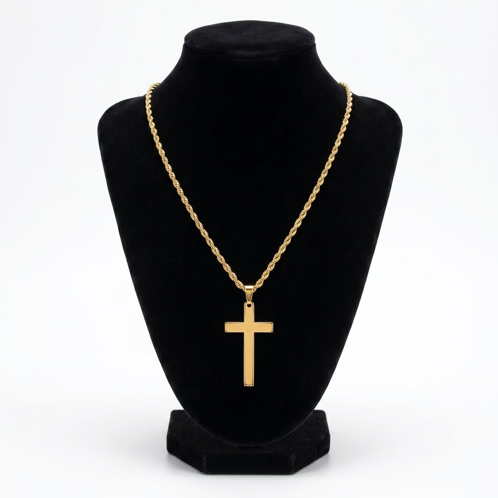 Collar Titanium Cross: Estructura en Acero Premium