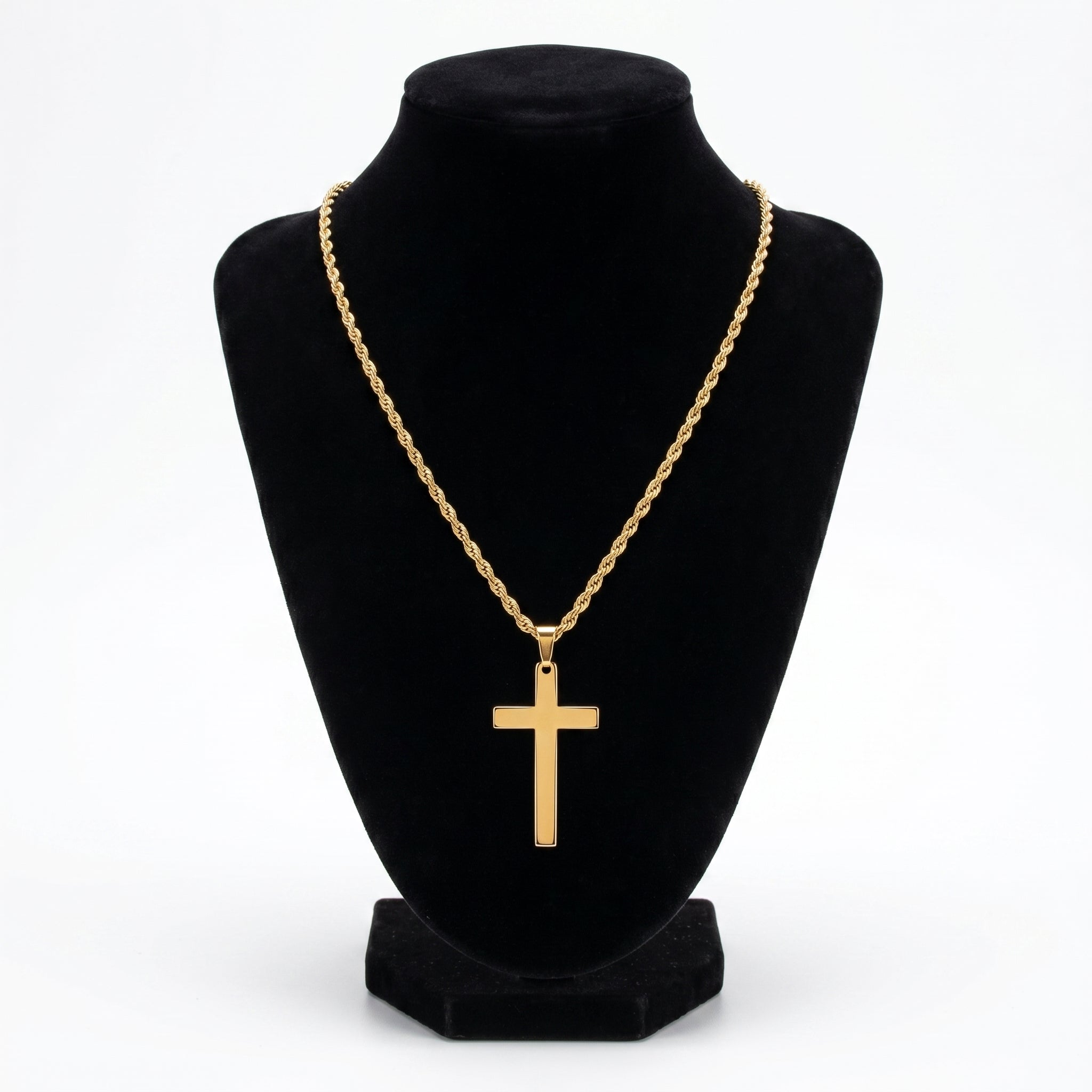 Collar Titanium Cross: Estructura en Acero Premium