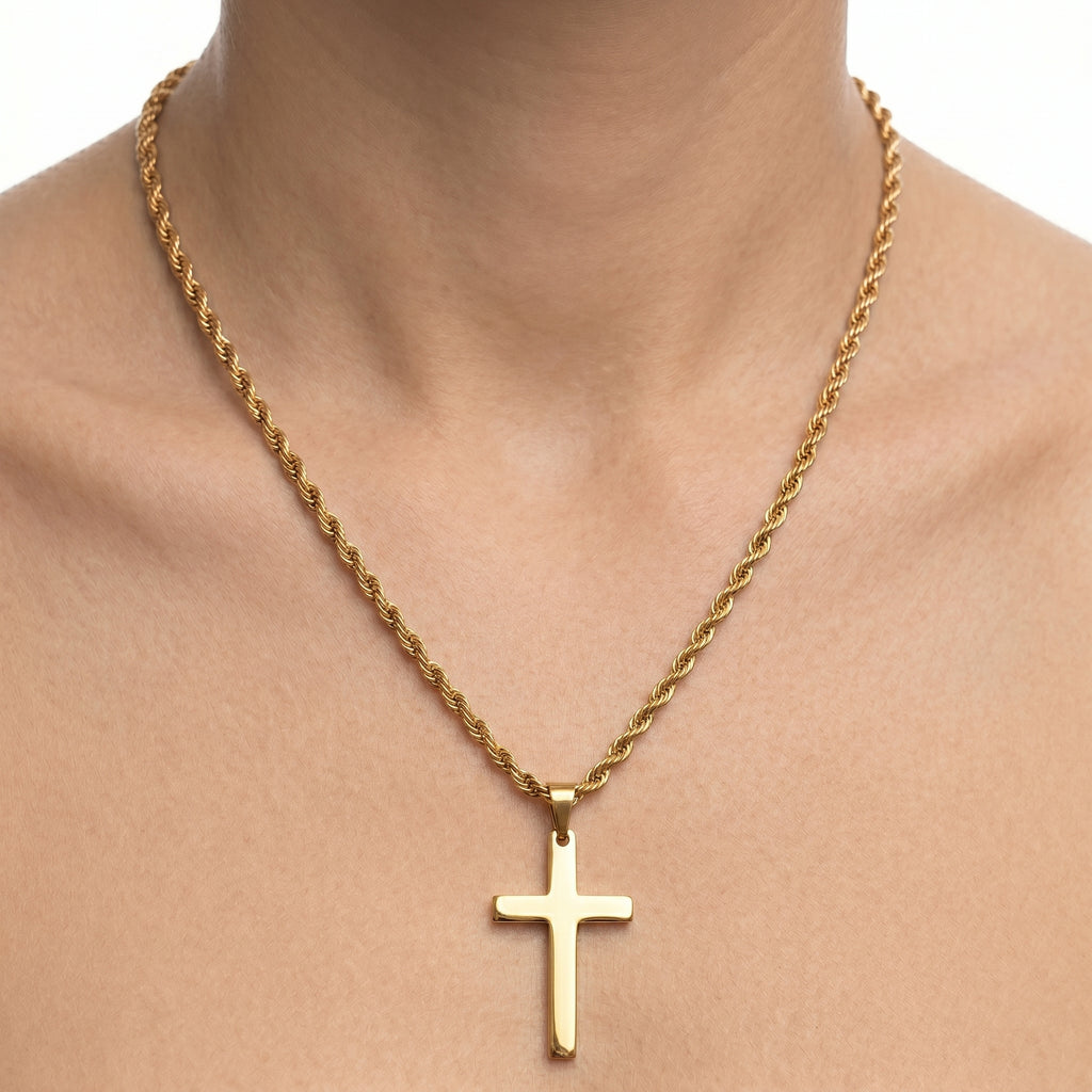 Collar Titanium Cross: Estructura en Acero Premium